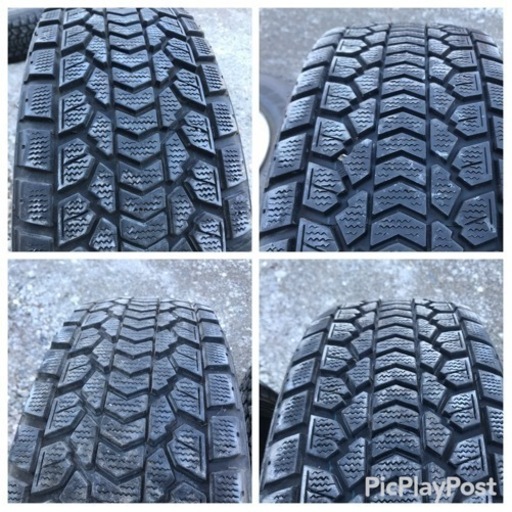 【値下げ】【中古】ホイル付スタッドレスタイヤ　235 70R15 8mm山　5穴　ダンロップ　DUNLOP GRANDTRECK SJ5