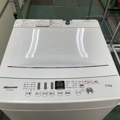 【リサイクルサービス八光　田上店　安心の3か月保証　配達・設置OK】ハイセンス 全自動洗濯機 HW-E5503 （5.5Kg）2020年製 
