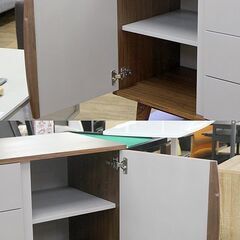 (Y)北大前! 札幌 引取 moda en casa/モーダエンカーサ Sketch AMARO サイドボード ウォルナット Morten Georgsen 無垢材 北欧 チェスト グレー系 収納 家具