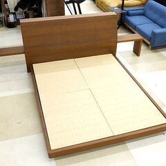札幌市/清田区 CANDE HOUSE/カンディハウス 両袖付きクイーンサイズベッド フレームのみ ウォルナット ロータイプ 旭川家具 展示品!! 札幌市/清田区 CANDE HOUSE/カンディハウス 両袖付きクイーン