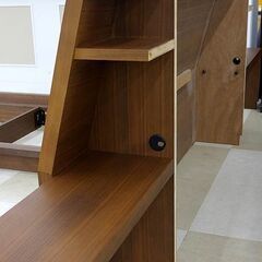 札幌市/清田区 CANDE HOUSE/カンディハウス 両袖付きクイーンサイズベッド フレームのみ ウォルナット ロータイプ 旭川家具 展示品!!