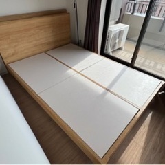 【セット販売】無印コイルマットレスダブル&ニトリベッドフレーム　2021年8月購入　購入価格合計92,800円