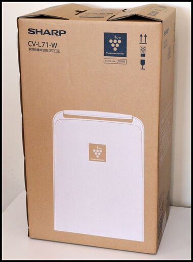 未使用 シャープ CV-L71-W 衣類乾燥除湿機 プラズマクラスター 7000 SHARP