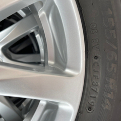 超美品‼️アルミ付サマータイヤ155/65R14ダイハツ純正