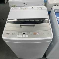 洗濯機（4.5K）アクア　AQR-S45J(W)　2021…