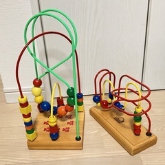 【2個セット】知育玩具 木のおもちゃ ルーピング カラフル ベビ...