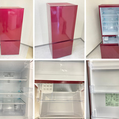 【!!地域限定送料無料!!】中古家電2点セット AQUA冷蔵庫184L+SHARP洗濯機7kg