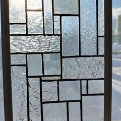 ステンドグラスパネル　パッチワーク風　サンキャッチャー