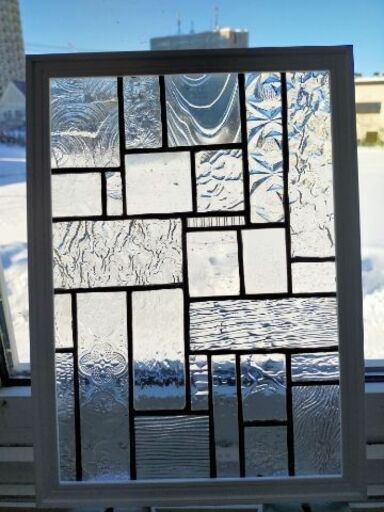 ステンドグラスパネル パッチワーク風 サンキャッチャー