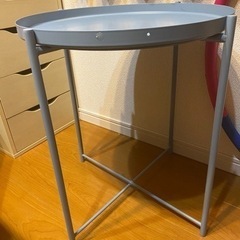 IKEA  トレイテーブル　サイドテーブル　青