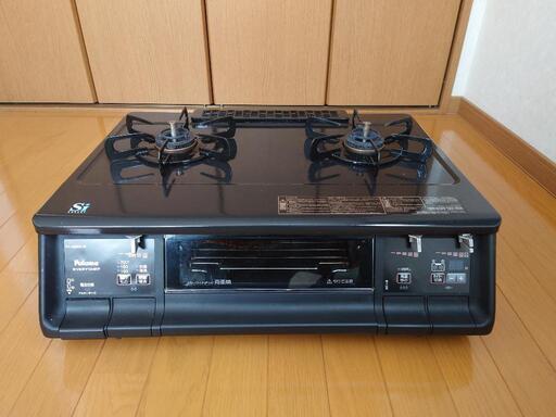 【売約済】パロマ高級ガスコンロ  LPガス用  エブリシェフ PA-370WA-R LP [ブラックプラチナ]
