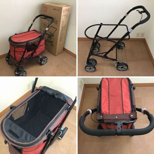 未使用 ボンビ プログレ レッド ペットバギー 耐荷重30kg ボンビアルコン（Bonbi） ペットバギーDECA PROGRE（デカ