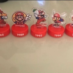 マリオ　ペットボトルキャップと豆しば