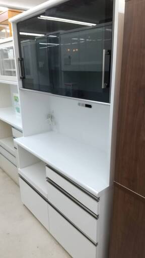 大川家具クラフトコガ レンジボード キッチンボード カップボード 食器棚