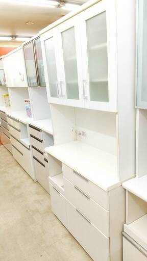 お買い得家具NITORI レンジボード ダリア ニトリ カップボード キッチンボード 食器棚