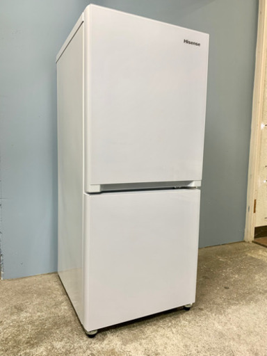 札幌市内配送無料 美品 18年製 ハイセンス 2ドア冷凍冷蔵庫 134L 強化ガラスドア HR-G13A-W
