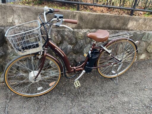 21テクノロジー株式会社 DA263 電動アシスト自転車　折り畳み可能　電チャリ　チョコブラウン　26インチ