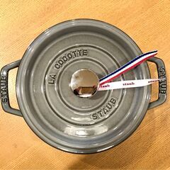未使用品】STAUB / ストウブ ピコ・ココット ラウンド 18cm グレー