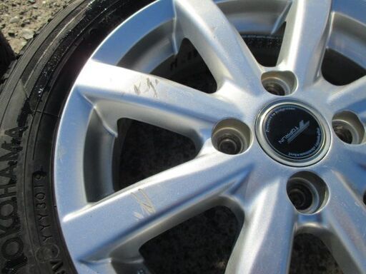 来店取替込】バリ山 155/65R14 スタッドレスタイヤ＆アルミ付きセット