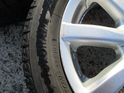 来店取替込】バリ山 155/65R14 スタッドレスタイヤ＆アルミ付きセット