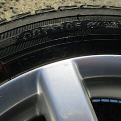 【来店取替込】バリ山 155/65R14 スタッドレスタイヤ＆アルミ付きセット中古 アイスガード 軽自動車用