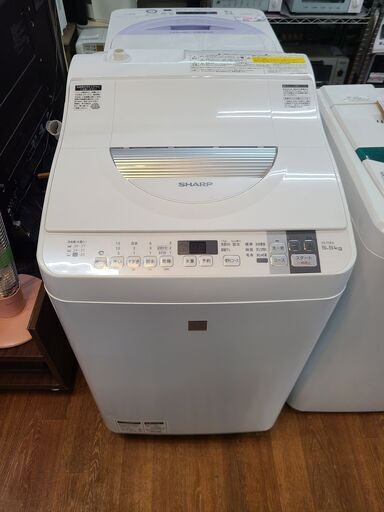 お買い得品‼　●6594●　シャープ　洗濯乾燥機　ES-T5E4-KW　2016年製　洗濯5.5㎏／乾燥3.5㎏　※割引キャンペーン中♪【リサイクルショップどりーむ天保山店】