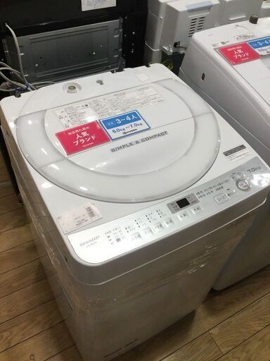 【安心６カ月保証付】SHARP 全自動洗濯機 ES-GE7B 2017年製 【ﾄﾚﾌｧｸ桶川店】