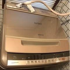 【ネット決済】洗濯機　保証付き日立10キロ18年製　11万を、決...