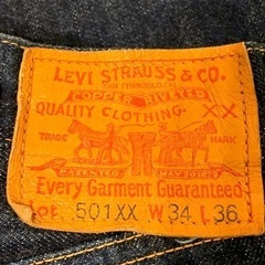 リーバイス  復刻 501XX W34 L36 ビッグE 赤耳 デニム バックル