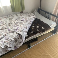 シングルベッド一式（枕はありません）電気敷き毛布もつけます　必ず...