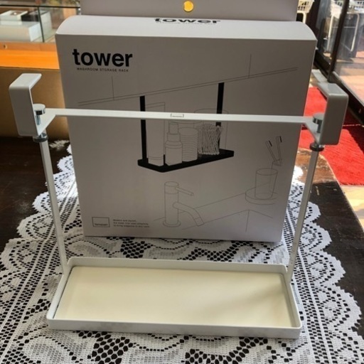 未使用品　tower   収納　ラック　シリコンマット　ホワイト　おすすめ‼︎