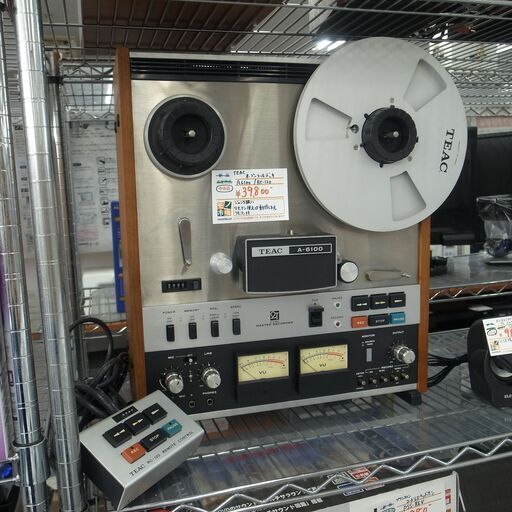 ティアック TEAC テープデッキ A6100 オープンリール 録音 編集 1970年代 ジャンク扱い 【モノ市場半田店】