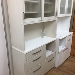 ニトリの2枚扉レンジボード（ホワイト）です。【トレファク東