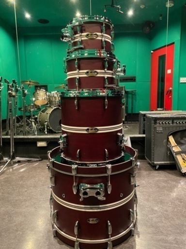 中古美品！Pearl Masters Maple Gum 22”16”12”10