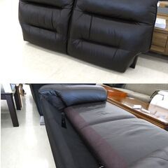 北海道/千歳市 ニトリ 本皮2Pソファ 2P SOFA N J2806(KD) DBR ダークブラウン 幅159×奥行93×高さ96cm 近郊配送/店頭でのお受け渡し大歓迎