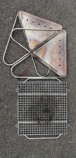 キャンプで使用した スノーピーク 焚き火台サイズM 網サイズM