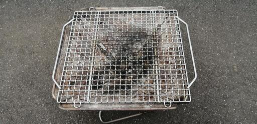 キャンプで使用した スノーピーク 焚き火台サイズM 網サイズM