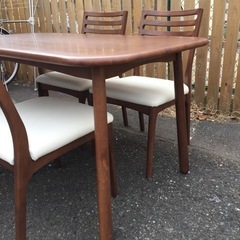 ★高級 シギヤマ家具★ダイニングセット ダイニングテーブル 5点セット 4人掛け 135㎝幅 合成皮革 TE-WT-001 R040125