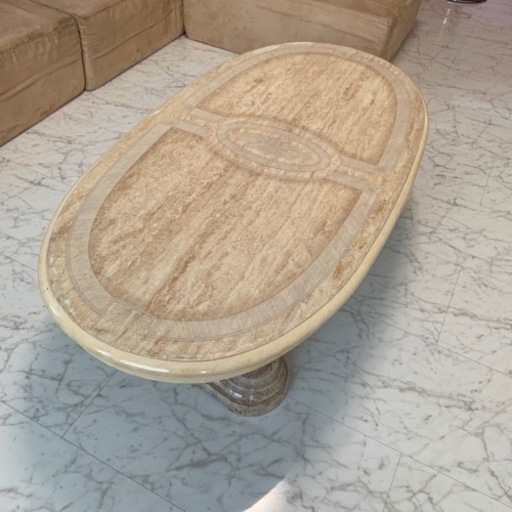 輸入家具　センターテーブル　イタリア製　ホワイト　ロココ