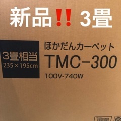 取引中…新品‼️3畳用　ホットカーペット　MORITA  TMC300