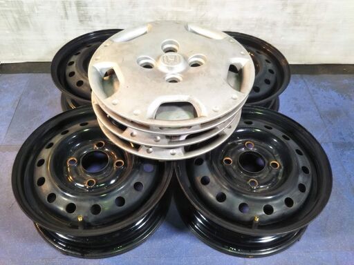 ホンダ 鉄 12インチ バモス アクティー Nバン TODAY ライフ N-VAN ホンダ純正カバー付き 4本 VAN 貨物車 バン 旧車 - 富山市