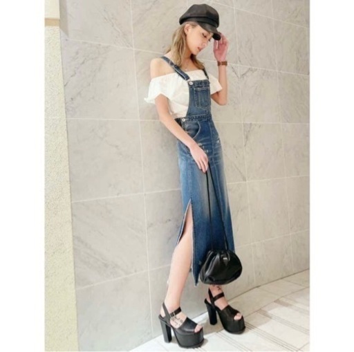 63.GYDA SIDE SLIT サロペット