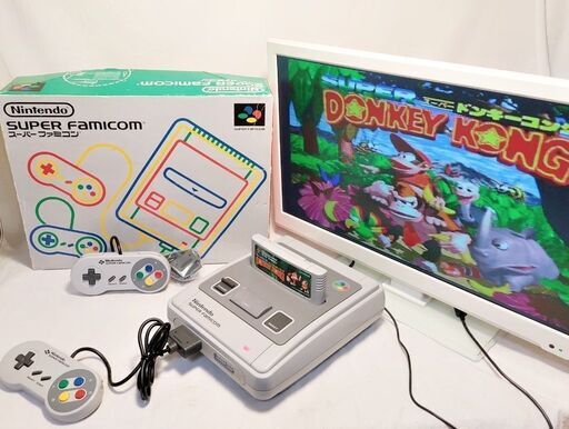 極美品 任天堂 スーパーファミコン ソフト１本付 完動品 コントローラ1個未使用