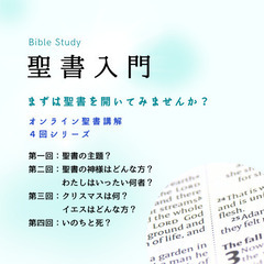 聖書入門4回シリーズ★オンライン聖書講解★単発参加OK【参加費無料】