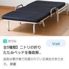 【ネット決済】シンプルなソファにもなる折り畳みベッド(ニトリ)