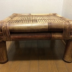竹テーブル 昭和レトロ ローテーブル
