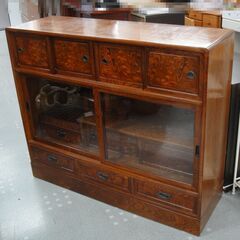 茶箪笥 茶棚 違い棚 袋棚 水屋 食器棚 収納棚 飾り棚 【モノ市場半田店】