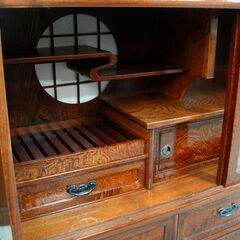 茶箪笥 茶棚 違い棚 袋棚 水屋 食器棚 収納棚 飾り棚 【モノ市場半田店】