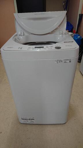 高年式 SHARP 5.5kg 風乾燥3.0kg 2021年製 ES-GE5E コンパクト 全自動洗濯機