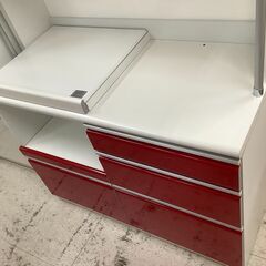 株)丸仙工業 レンジボード 食器棚 ハイタイプ 114 ビストロ ホワイト